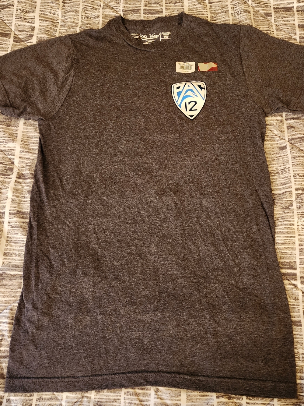 PAC-12 12 Logo Short Sleeve T-Shirt - Gray Mens Small